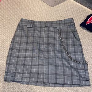 Brooklyn Karma Mixology Chain Plaid Skirt Size M NWT
